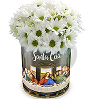 Caneca e Margaridas Presente para Religiosa