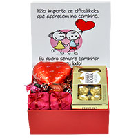 Caixa Romântica com Chocolates
