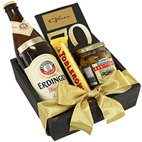 Cesta com Cerveja Erdinger Artesanal
