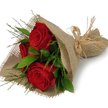 Buquê Presente 3 Rosas Vermelhas Importadas