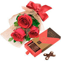 Flores e Chocolates Para Presente