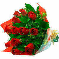Buque de 12 Rosas - Entrega Rápida