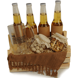 Cesta Cerveja Corona e Petiscos