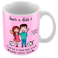 Caneca Amor a Dois é... Ref. 05