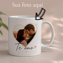 Caneca Personalizada com Foto e Frase – Presente Personalizado