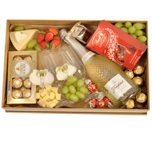 Cesta com Champanhe e Chocolate