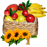 Cesta de Frutas e Flores em SP