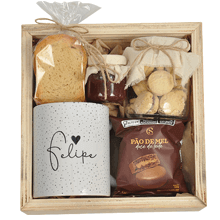 Cesta Pequena Chá e Café | Personalizada