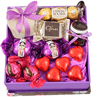 Cesta de Chocolates e Doces