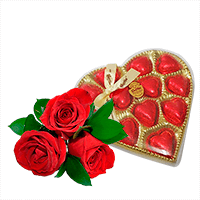 Presente de Amor Rosas e Chocolates
