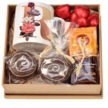 Mini Cesta Chocolate Para Homem ou Mulher