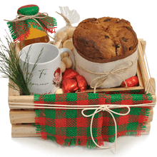 Presente de Natal com Panetone e Chocolate