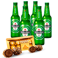 Cesta De Cerveja - Heineken e Chocolate