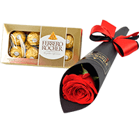 Flores Rosa Colombiana e Ferrero Rocher