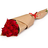 Buquê 10 Rosas Colombianas Vermelhas